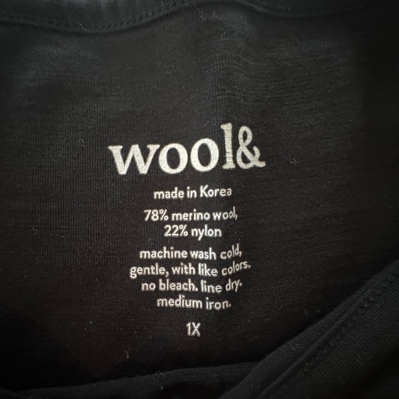 Wool& Rowena Swing Dress 1X LONG Black - Picture 4 of 6